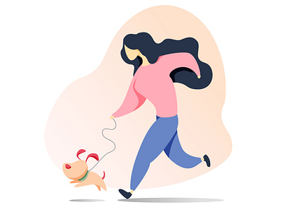 Morning walk with your pet- My 1st illustration ever!