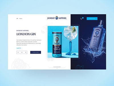Bombay Sapphire Website Redesign adobexd app app design branding design designs interface redesign typography ui ux web webdesign