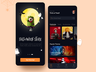 Halloween Store app concept