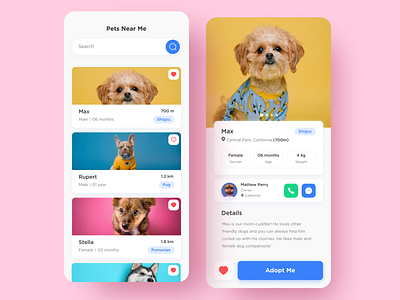 UI design - Puppy adoption app