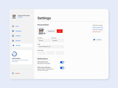 Settings app daily ui dailyui design design ui web dailyui logo app graphic design logo ui uiux user ux web web3 webapp