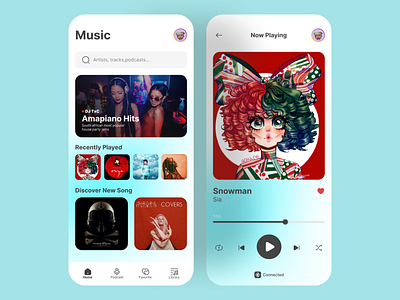 Music Player app apps branding daily ui dailyui day005 design design ui web dailyui logo app designer illustration mobile music ui uiux ux web3