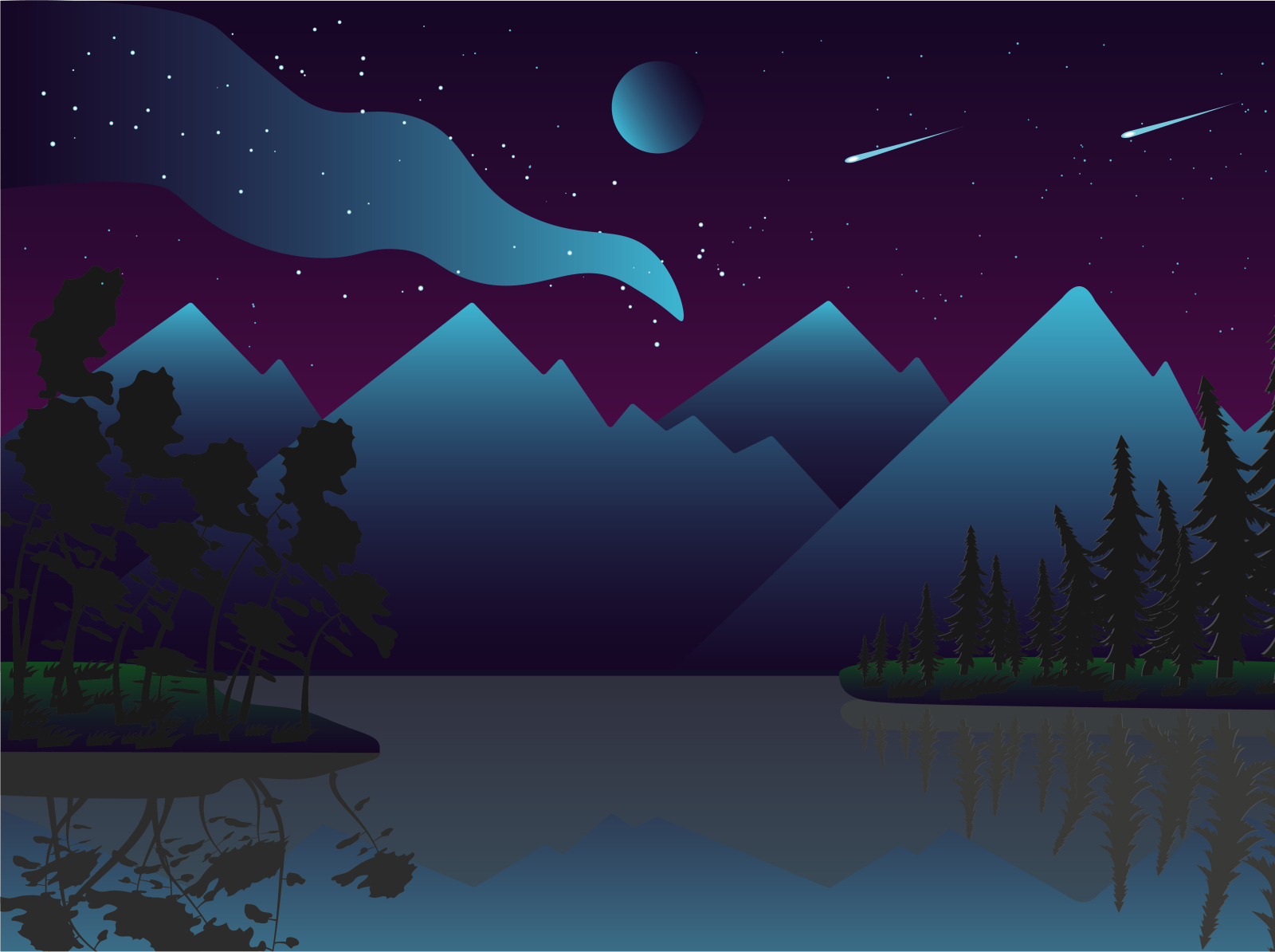 Starlight night by Elena Krylosova on Dribbble