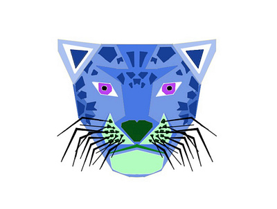 ((Jaguar en estilo cubismo)) illustration logo