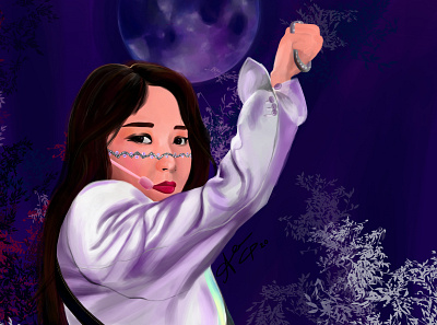 Moonbyul´s Eclipse clip studio paint eclipse illustration kpop