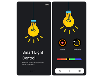 Smart light controll ui ui design