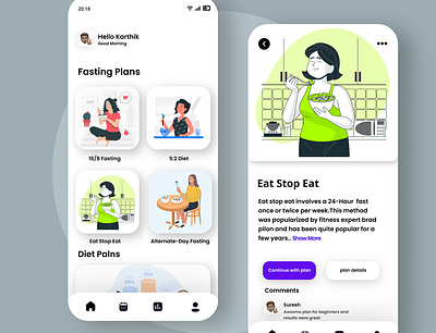 Fasting app ui app ui app uiux appdesign appdesigner appui appux branding branding design design fastingappui ui ui designer uidesign uidesigner uiux user experience ux uxdesign web