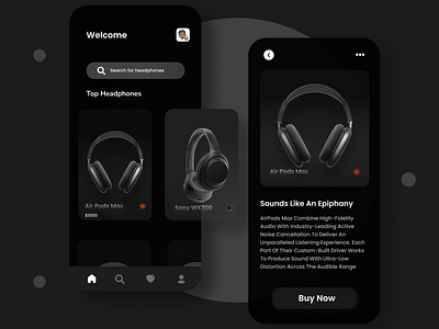 Headphones app design