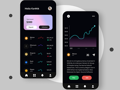 Crypto app ui