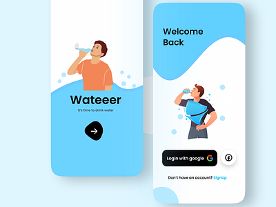 Water remainder app ui