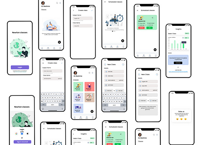 Newton classes appdesign branding design education app onlineeducation product design ui uidesign uidesigner uiux user experience uxdesign