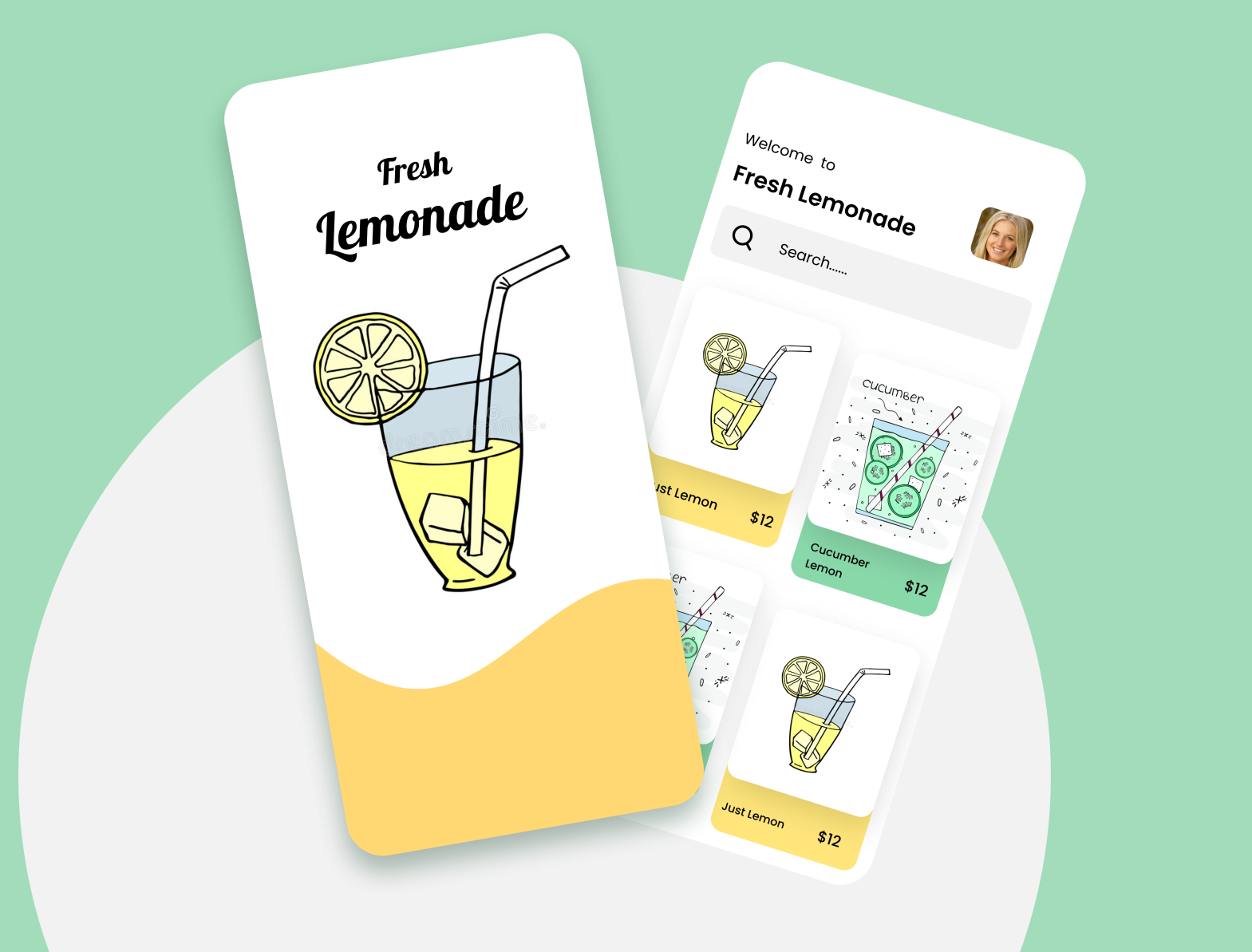 Lemonade App Concept by Karthik Thammisetty on Dribbble