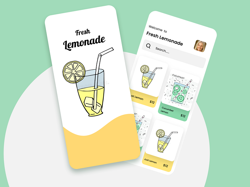 Lemonade App Concept by Karthik Thammisetty on Dribbble