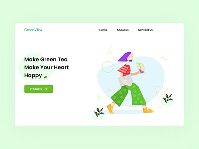 Green Tea Web Landing Page