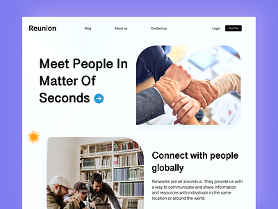Reunion design interface meeting product service startup ui uidesign ux web website