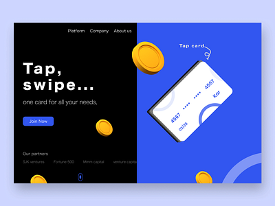 Fintech landing page branding colors creditcard crypto design fintech landingpage uidesign web webui