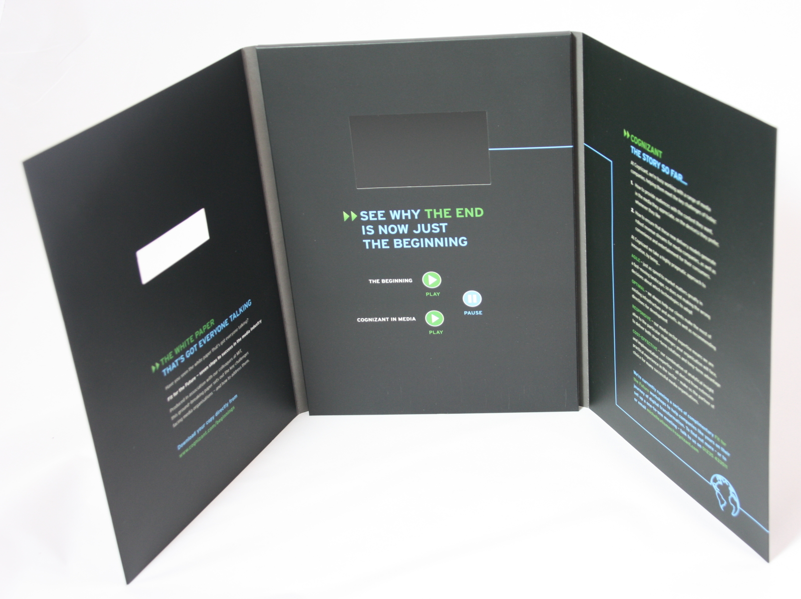 tri fold brochure with lcd screen video in print 4.3inch by nolan on ...