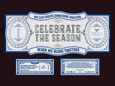 Celebrate Season design desing label packaging typography vector wine