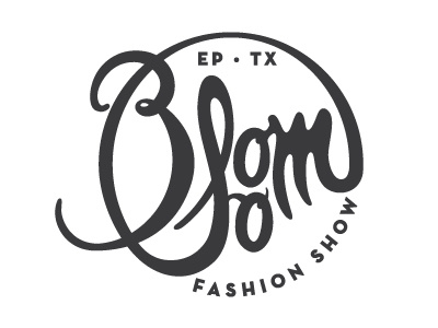 Bloom 1 black bloom circle design elpaso fashion ligature logo mark ornate seal typography
