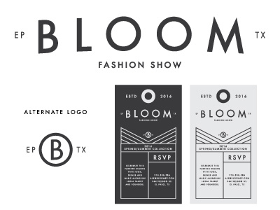 Bloom (Option 3) Chosen Logo black bloom design elpaso fashion logo mark seal tx typography