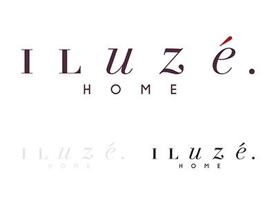 Iluze Home branding home identity illusion logo typography vector