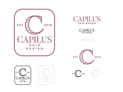 Capilus brand capilus design graphicdesign hair logo mark rosemetal studio