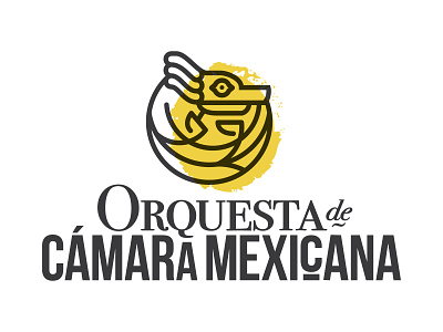 Orquesta de Camara Mexicana axolotl design design art graphicdesign icon design iconography logo logo design logodesign logotype mexican mexican art mexicanlogo orquesta symbol type typeface typogaphy typography design yellow
