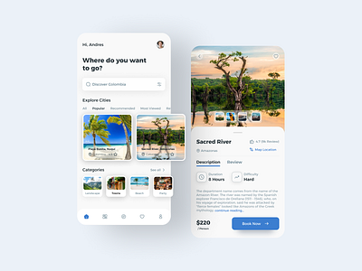 Travel App app design ui ux