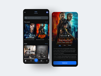 Cinema Ticketing App app design graphic design ui ux