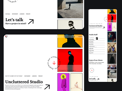 Web Concept: Uncluttered Studio design graphic design portfolio ui ux web