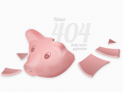 Broken Piggy Bank 404 broken error pig piggy bank