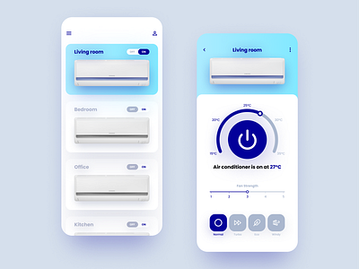 Smart-home Air Conditioner Remote App UI