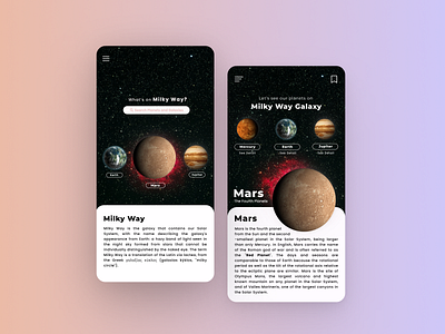 Space App Design - Milky Way