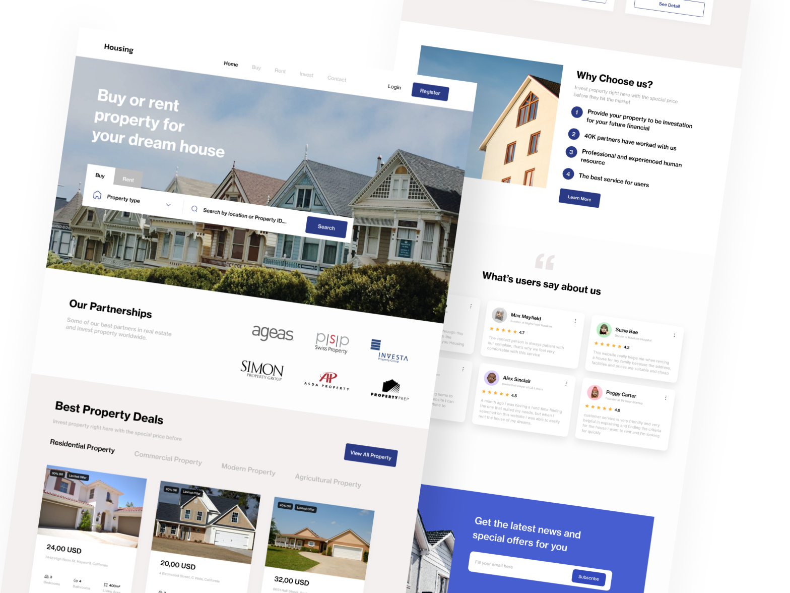 Housing Rent property house by Dani Alief M for Agensip UI UX Agency