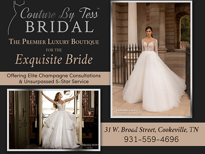 Couture By Tess Bridal 2-Page Print Ad