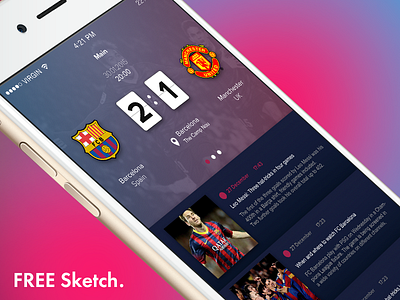 FC Barca App app design football