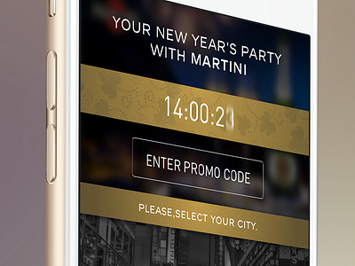 Martini NewYear Landing Page design free gold landing martini mobile sketch