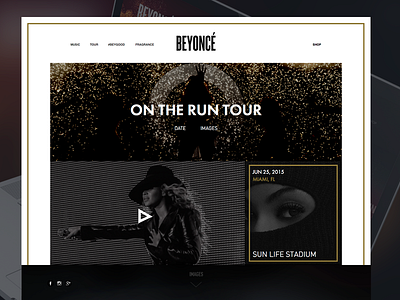 Beyonce Web Site beyonce design rnb stars ui web