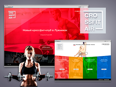 Crossfit fitness-club free mockup Sketch