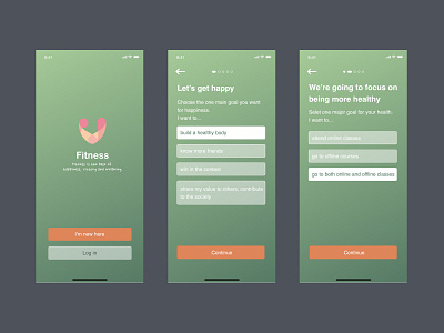 A fitness app sign up and log in system design app design design research login logodesign personal sign in sign up system ui user flow user research ux