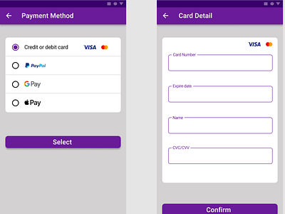 a credit card checkout form