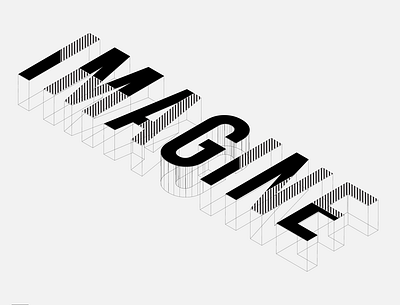 Imagine 3d art adobe illustrator creativecloud isometric art typography art