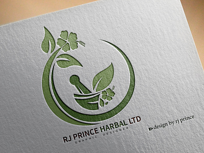 RJ HARBAL LTD Logo Design (design by rj prince)