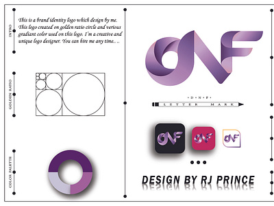 'DNF' Letter Mark Logo (design by rj prince)