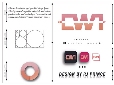 'CWA' Letter Mark Logo (design by rj prince)