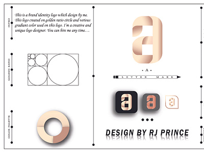 'a' Letter mark Logo Design (design by rj prince) design icon logo