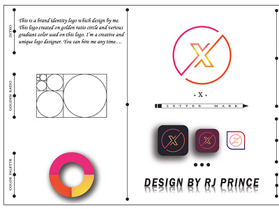 'X' Letter Mark Logo Design (design by rj prince)