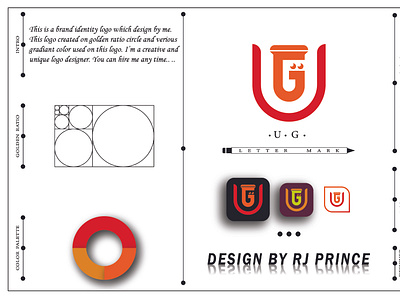 'U G' Letter Mark Logo Design (design by rj prince) branding design icon logo