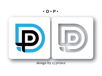 'D P' Letter Mark Logo Design (design by rj prince) branding design icon logo