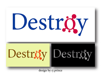 'Destroy' Letter Mark Logo Design (design by rj prince) branding design icon logo